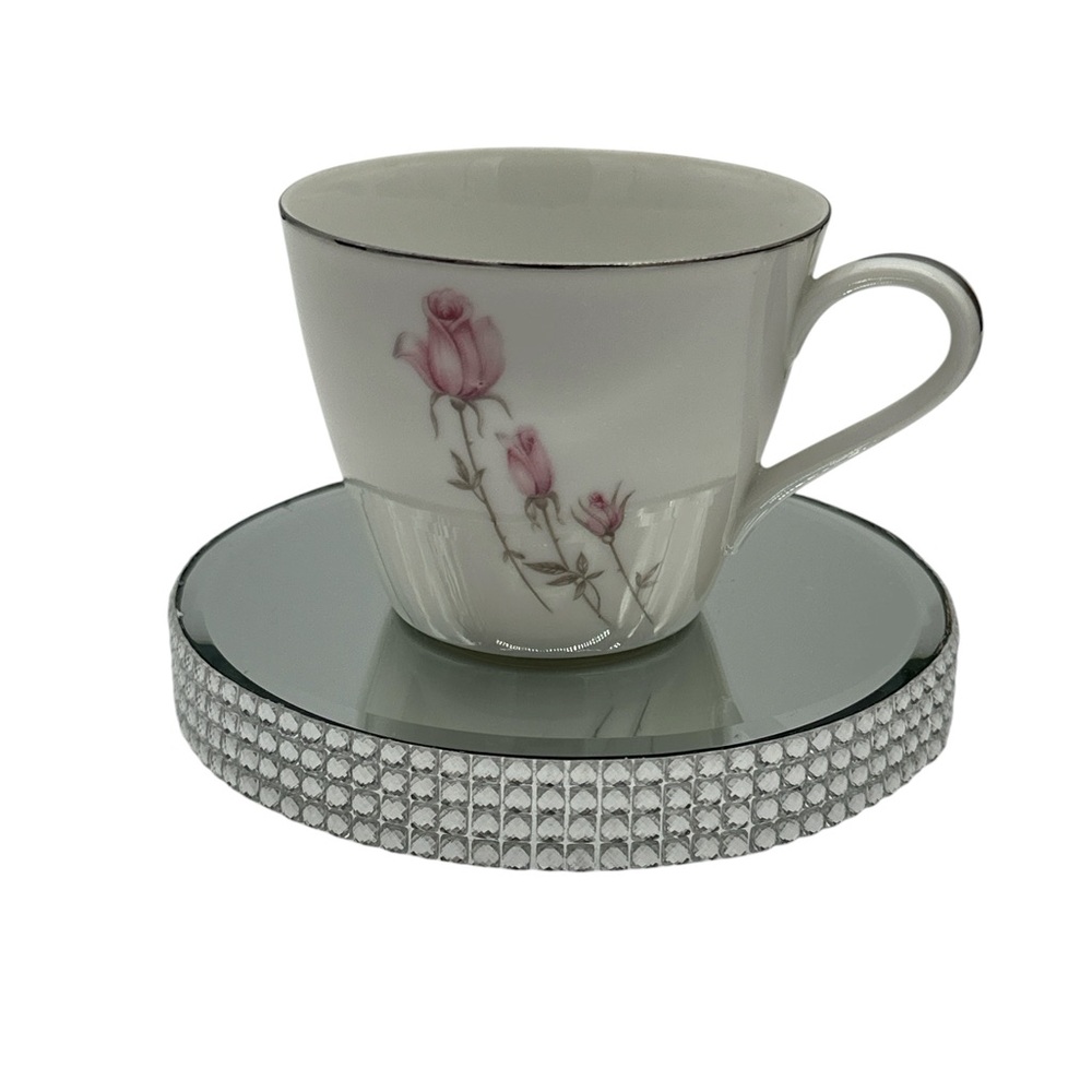 Vintage Rose China #2204 We Three Pattern Tea Cup